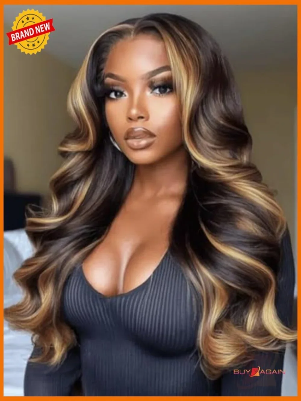 7x5 Pre Cut Lace Front Wig Loose Wave Human Hair 150% Density 20 Inch